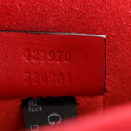 GG Supreme Monogram Mini Dionysus Shoulder Bag Hibiscus Red