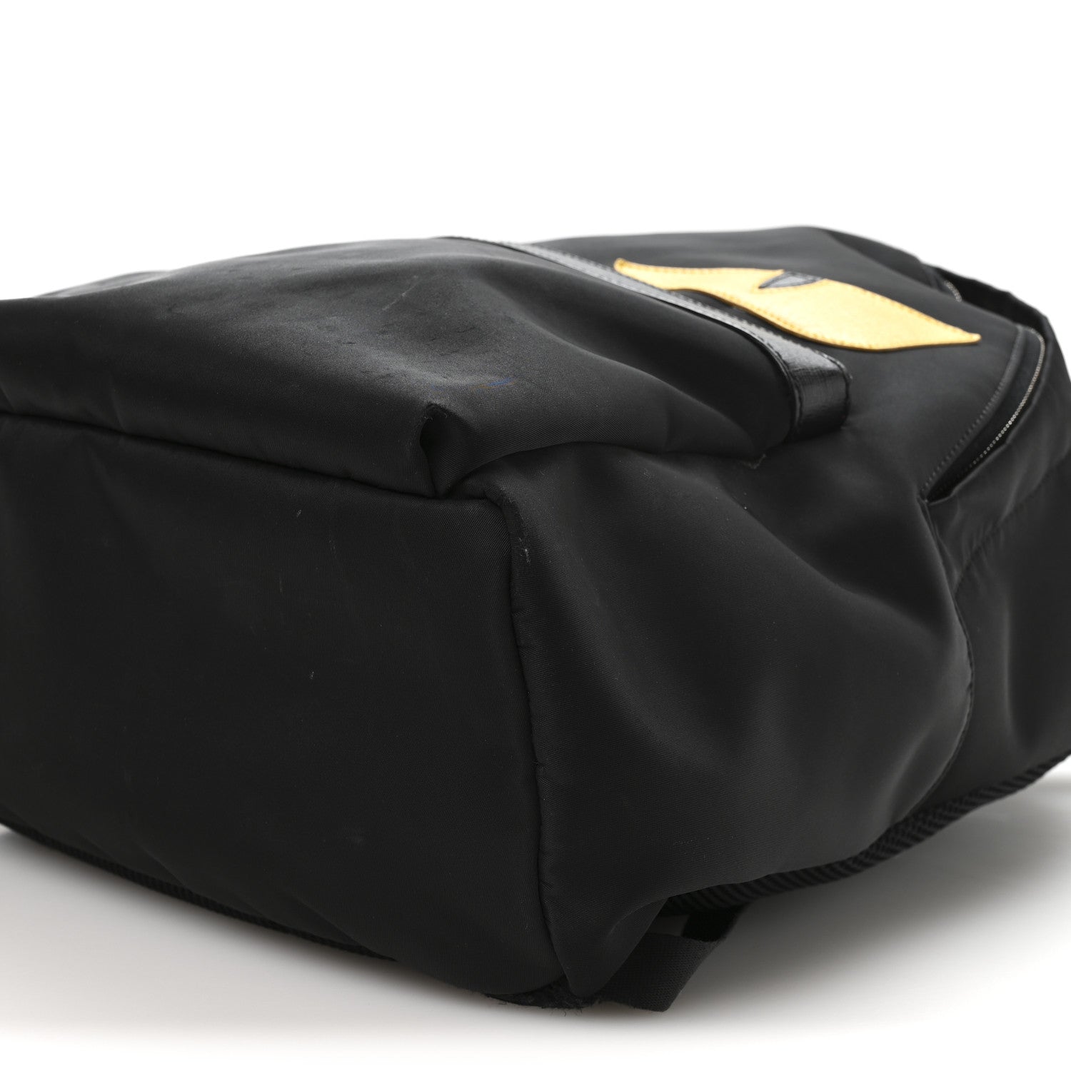 Nylon Vitello Elite Monster Eyes Rounded Backpack Black Yellow