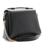 Dollar Calfskin Interlocking G Top Handle Shoulder Bag Black