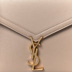 Grain de Poudre Medium Classic Monogram Cassandra Top Handle Dark Beige