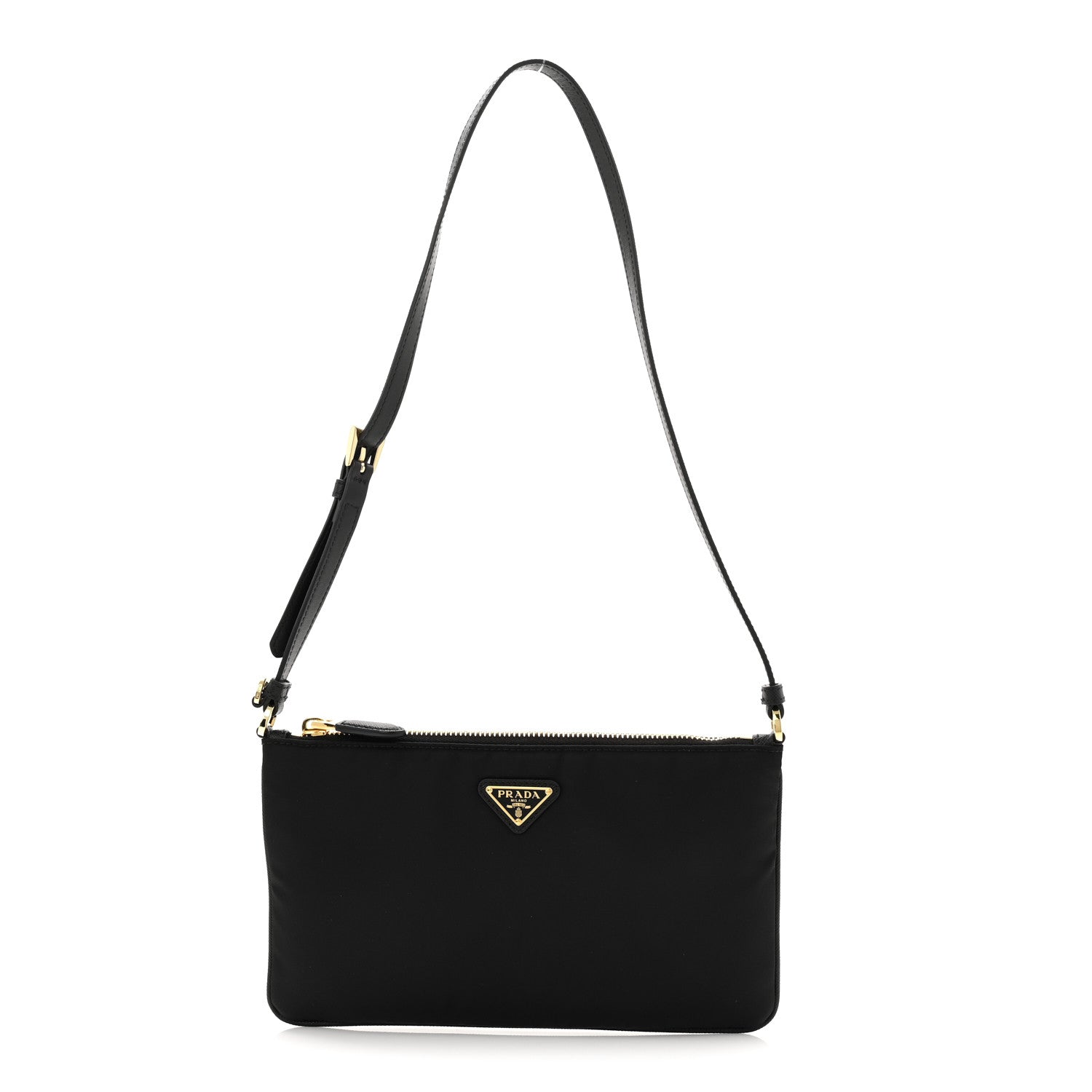 Re-Nylon Saffiano Pouch Black