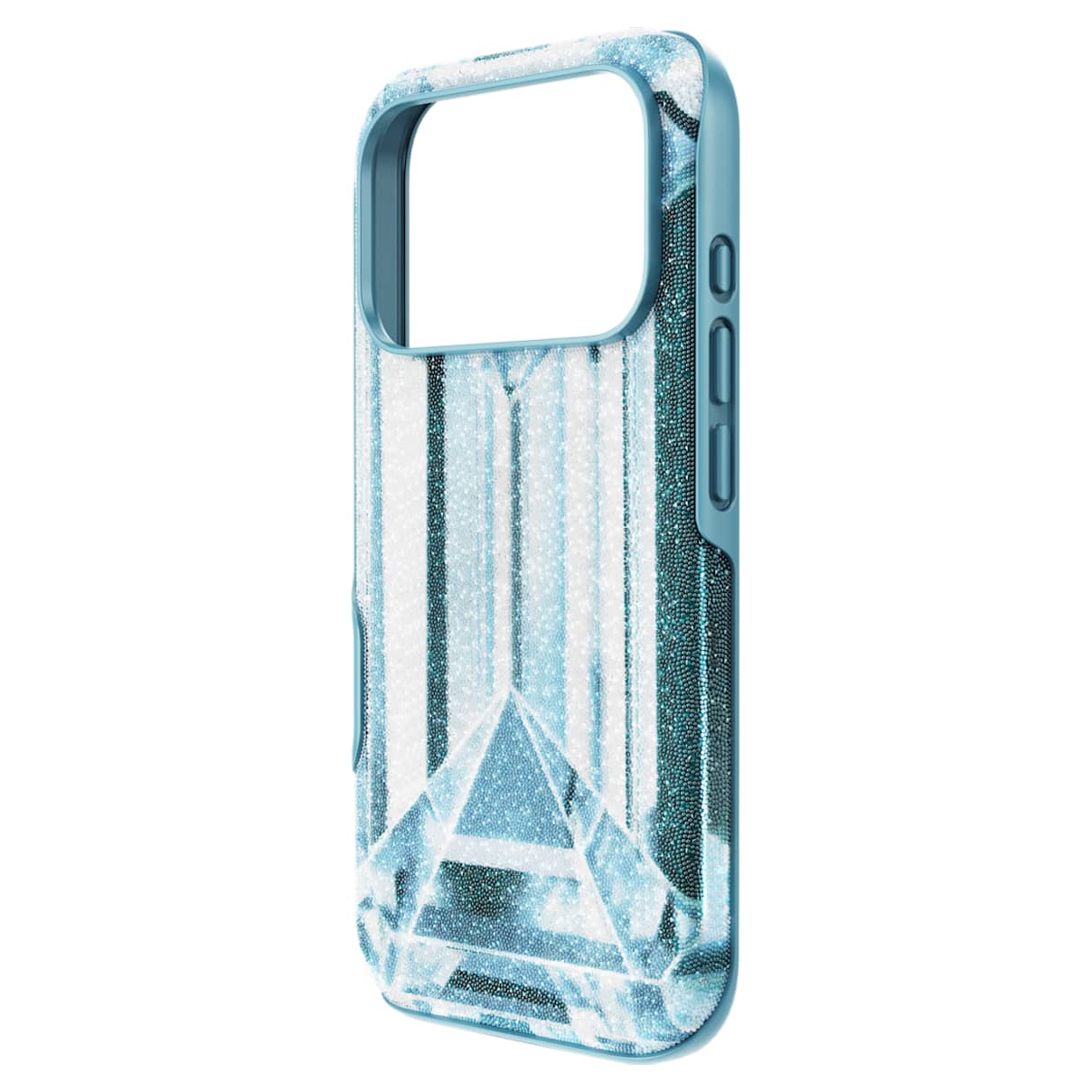 High smartphone case, Crystal effect, iPhone 17 Pro, Blue