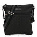 Nylon Monogram Small Flat Messenger Bag Black
