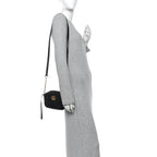 Calfskin Matelasse Mini GG Marmont Chain Shoulder Bag Black