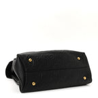 Calfskin Embossed Medium Margot Top Handle Satchel Black