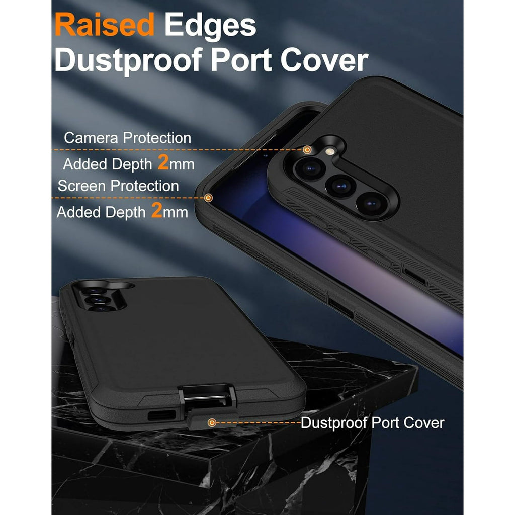 Entronix Bundle Compatible with Galaxy S25 Plus - Heavy Duty Case & 1 Clear Screen Protector