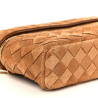 Suede Intrecciato Bang Bang Vanity Case Amber