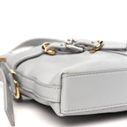 Tumbled Calfskin Mini Voyou Boyfriend Party Bag Light Grey