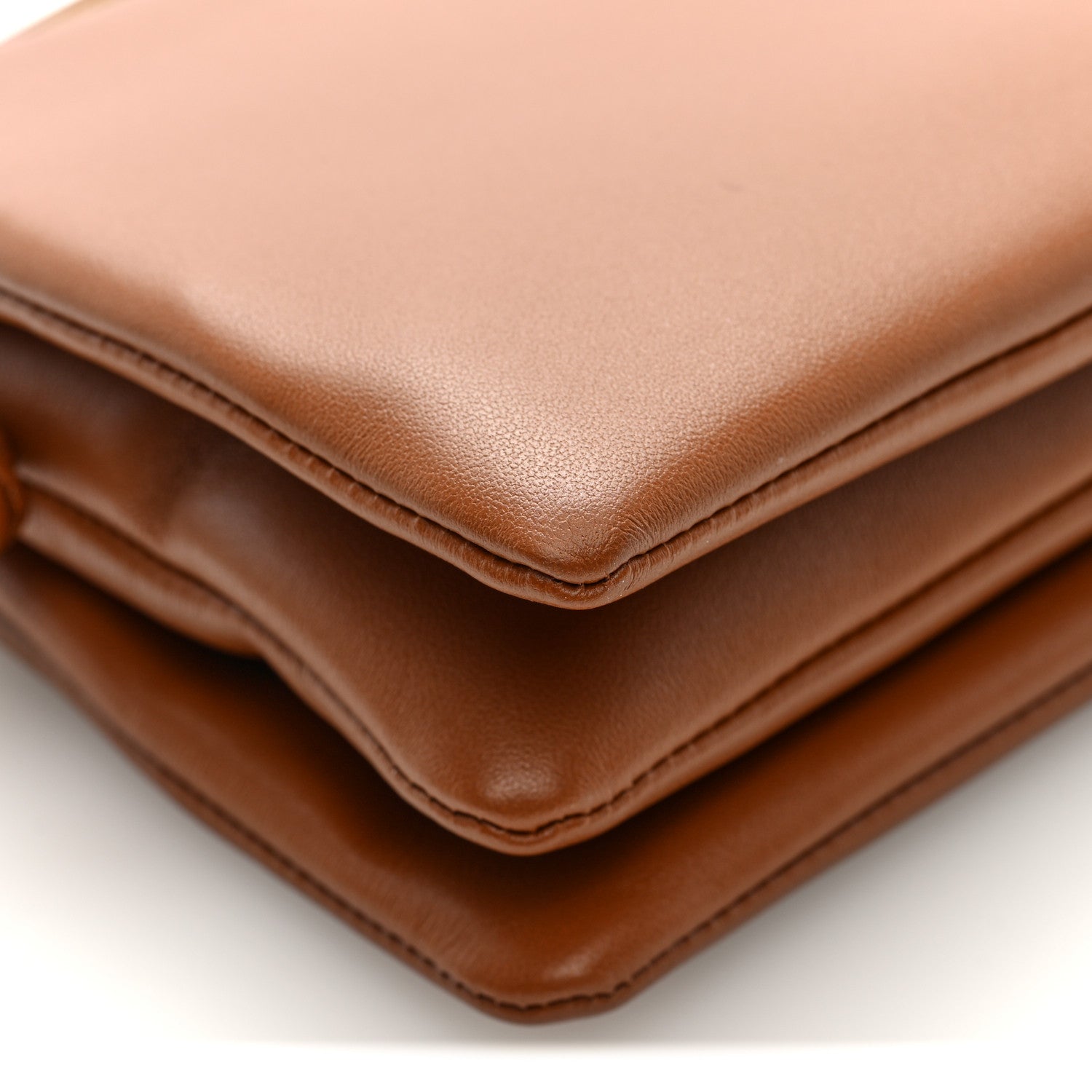 Smooth Lambskin Trio Crossbody Flap Bag Soft Tan