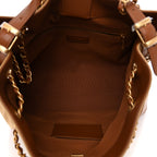 Suede Calfskin Shiny Lambskin Quilted Small Coco Base Shopping Bag Beige Camel
