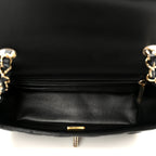 Lambskin Quilted Mini Rectangular Flap Black