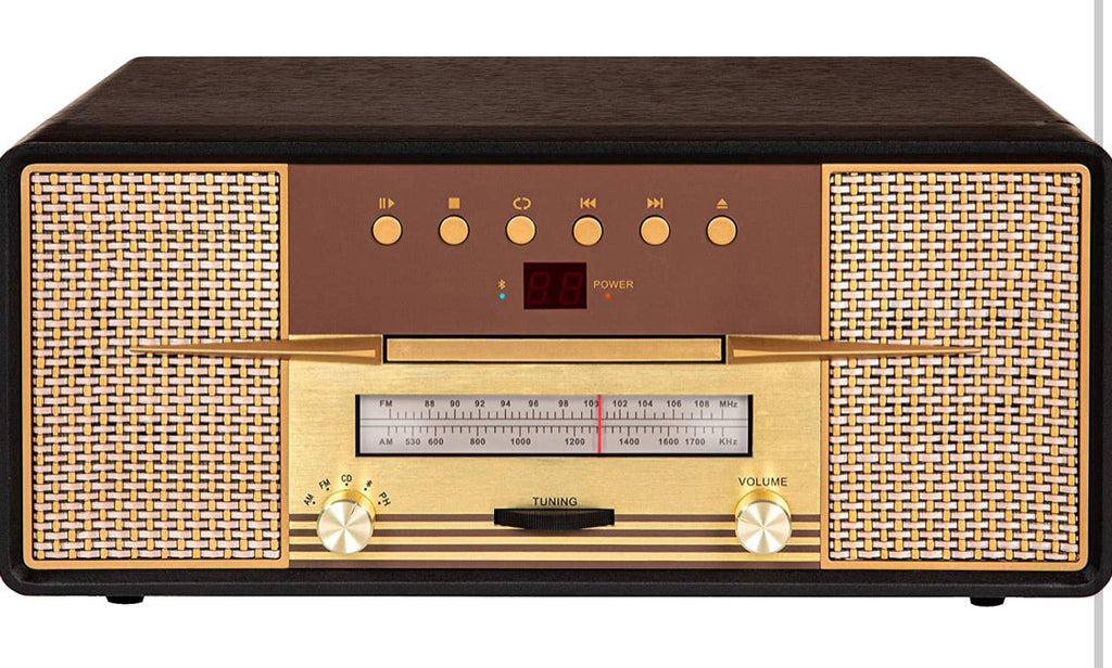 Crosley Rhapsody 3-speed Turntable With Bluetooth, Am/fm Radio, Cd Player, And Aux-in