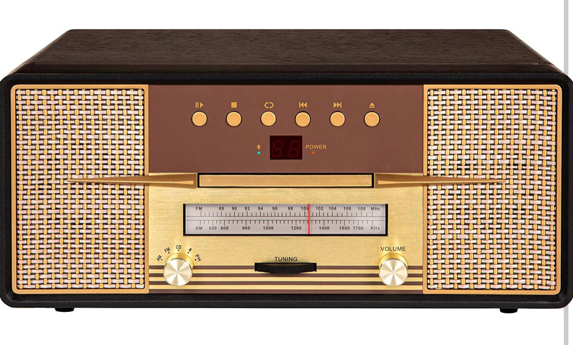 Crosley Rhapsody 3-speed Turntable With Bluetooth, Am/fm Radio, Cd Player, And Aux-in