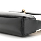 Shiny Crumpled Calfskin Quilted Nano 31 Shopping Bag White Black