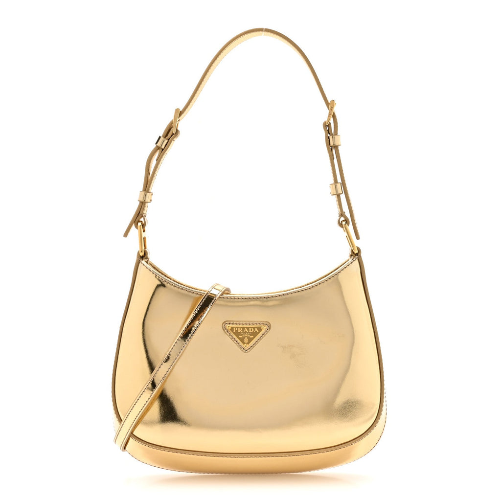 Spazzolato Cleo Adjustable Strap Shoulder Bag Platino