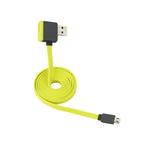 Reiko Micro Usb Piggyback Flat Liberator Usb Cable 3.2Ft In Yellow