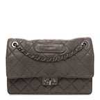 Washed Lambskin Jumbo Take Away Flap Grey