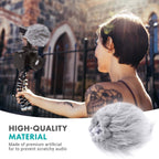 Movo WS1 Furry Outdoor Small Mic Windscreen Muff