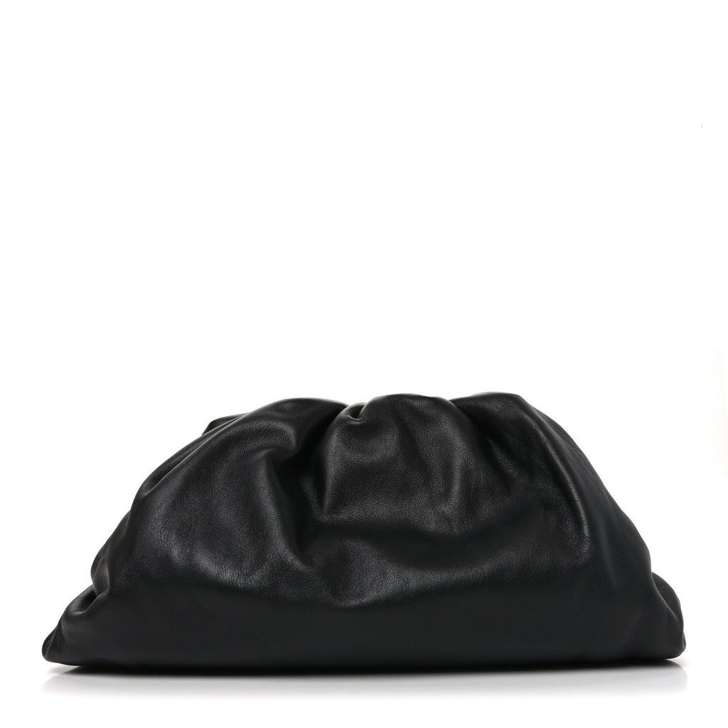 Smooth Butter Calf The Pouch Oversized Clutch Black