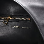 Calfskin XL Squeeze Cord Bag Black
