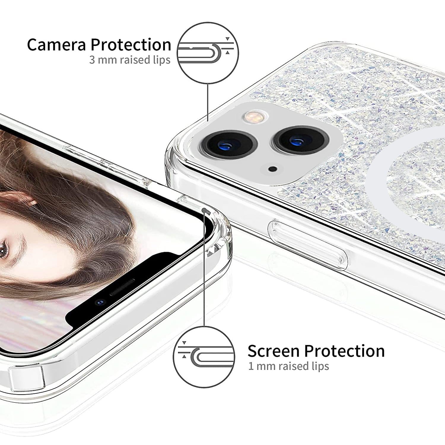 SAHARA - Inspire Series Sparkle Firm Case -  iPhone 14 & iPhone 13 - CP00137