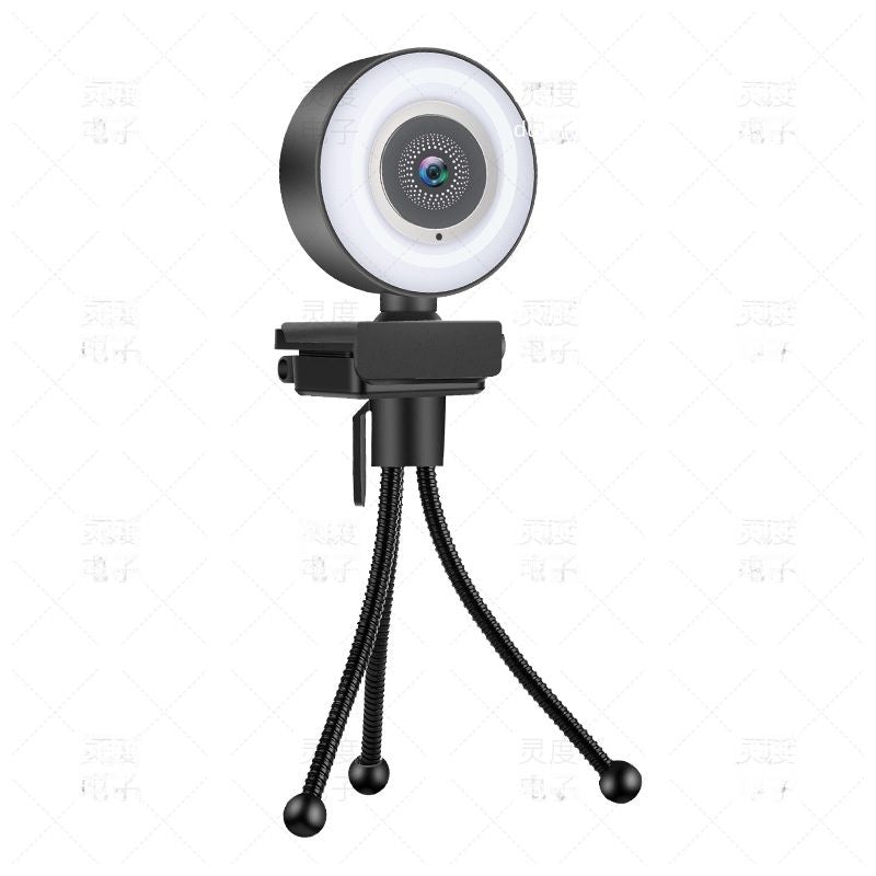 10 million high-definition 4K video fixed focus camera USB live computer webcam -Touch Light