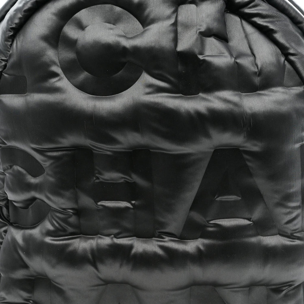 Nylon Embossed Small Doudoune Backpack Grey