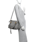 Calfskin Medium Marcie Satchel Cashmere Grey