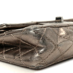 Aged Calfskin Quilted 2.55 Reissue Mini Flap Dark Silver