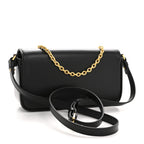 Box Calfskin 30 Montaigne Avenue East West Mini Bag Black