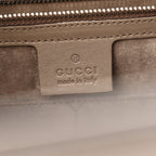 Regent Calfskin Large Lady Lock Flap Top Handle Bag Grey