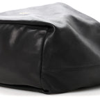Calfskin XL Squeeze Cord Bag Black