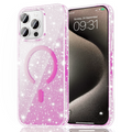 Entronix [Magnetic] Case Compatible with iPhone 15 Pro Max - [Hard Back] Glitter Color
