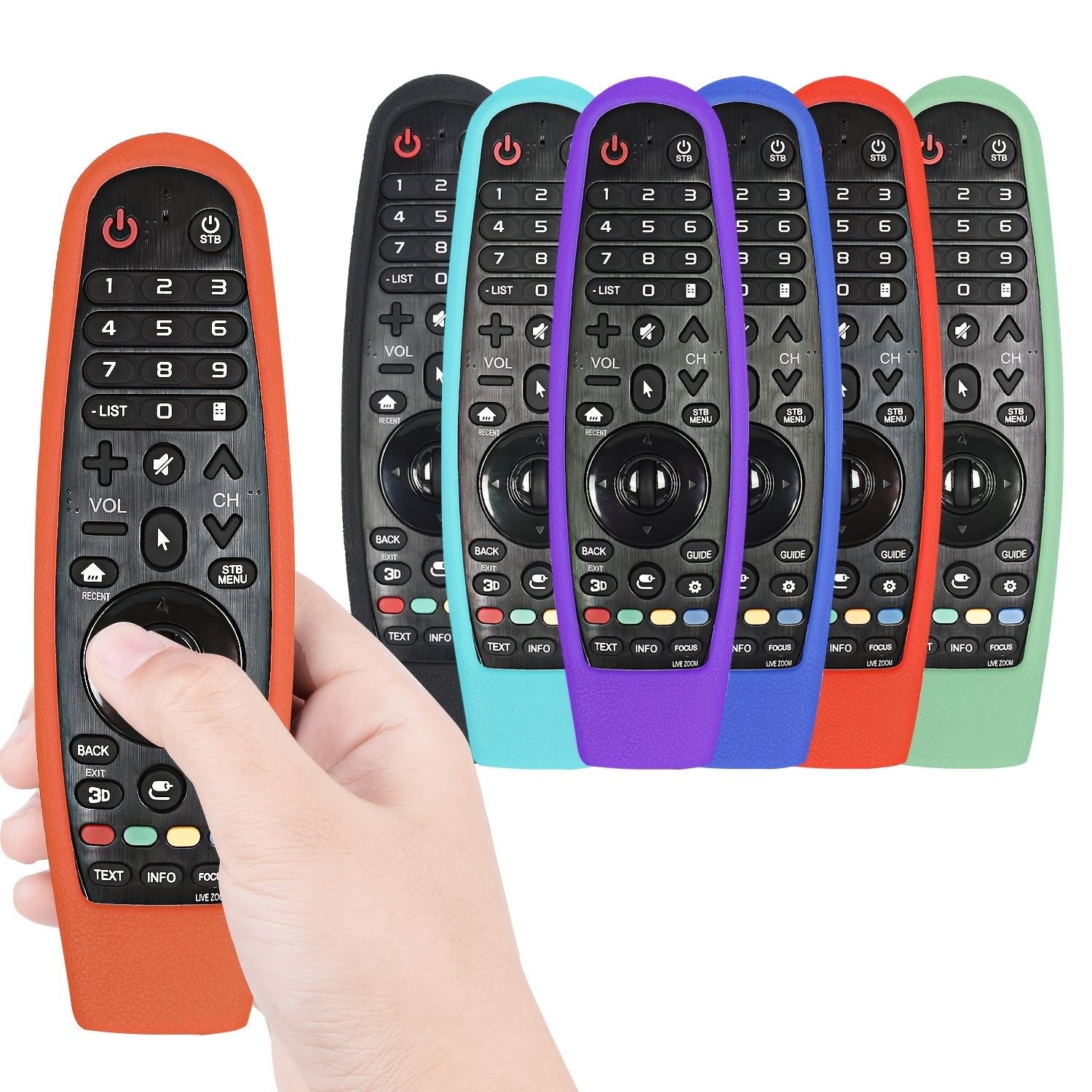 Remote Case Compatible With LG Magic Remote; Shockproof Silicone Protective Cover For LG Smart TV Remote Control LG AN-MR19BA/AN-MR18BA/AN-MR650/AN-MR600