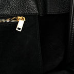 Grained Deerskin Bea Tote Black