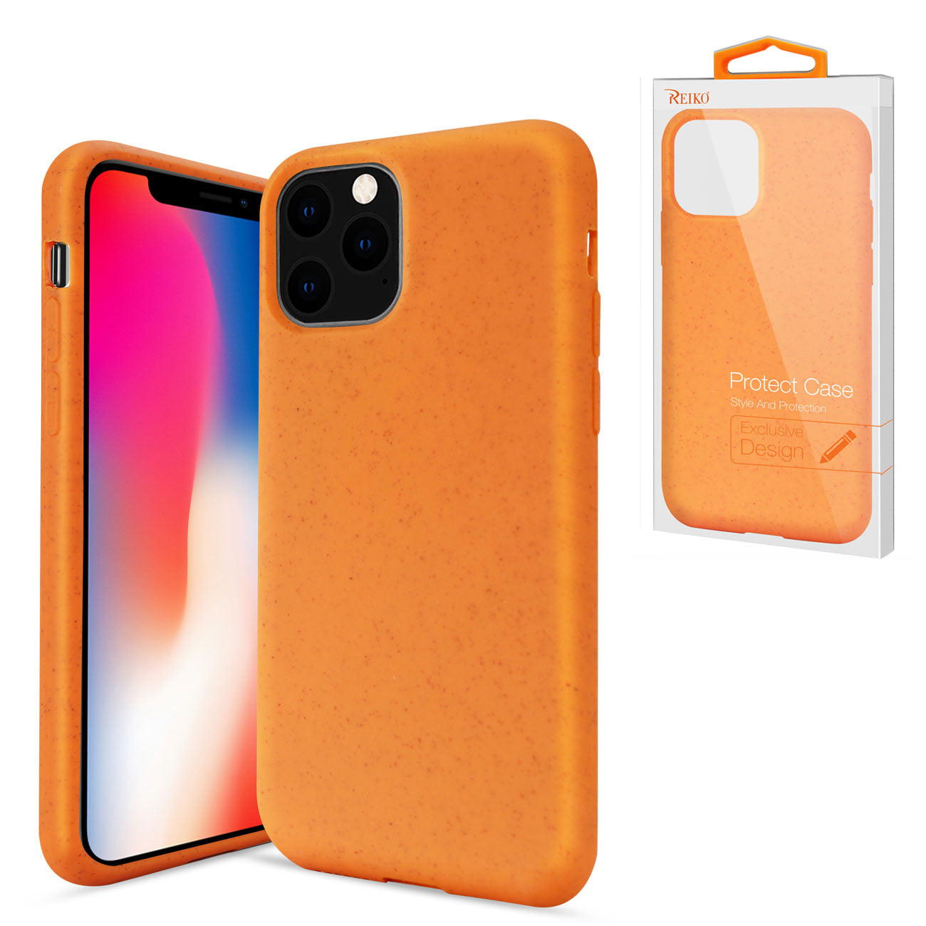 Reiko Apple Iphone 11 Pro Wheat Bran Material Silicone Phone Case In Orange