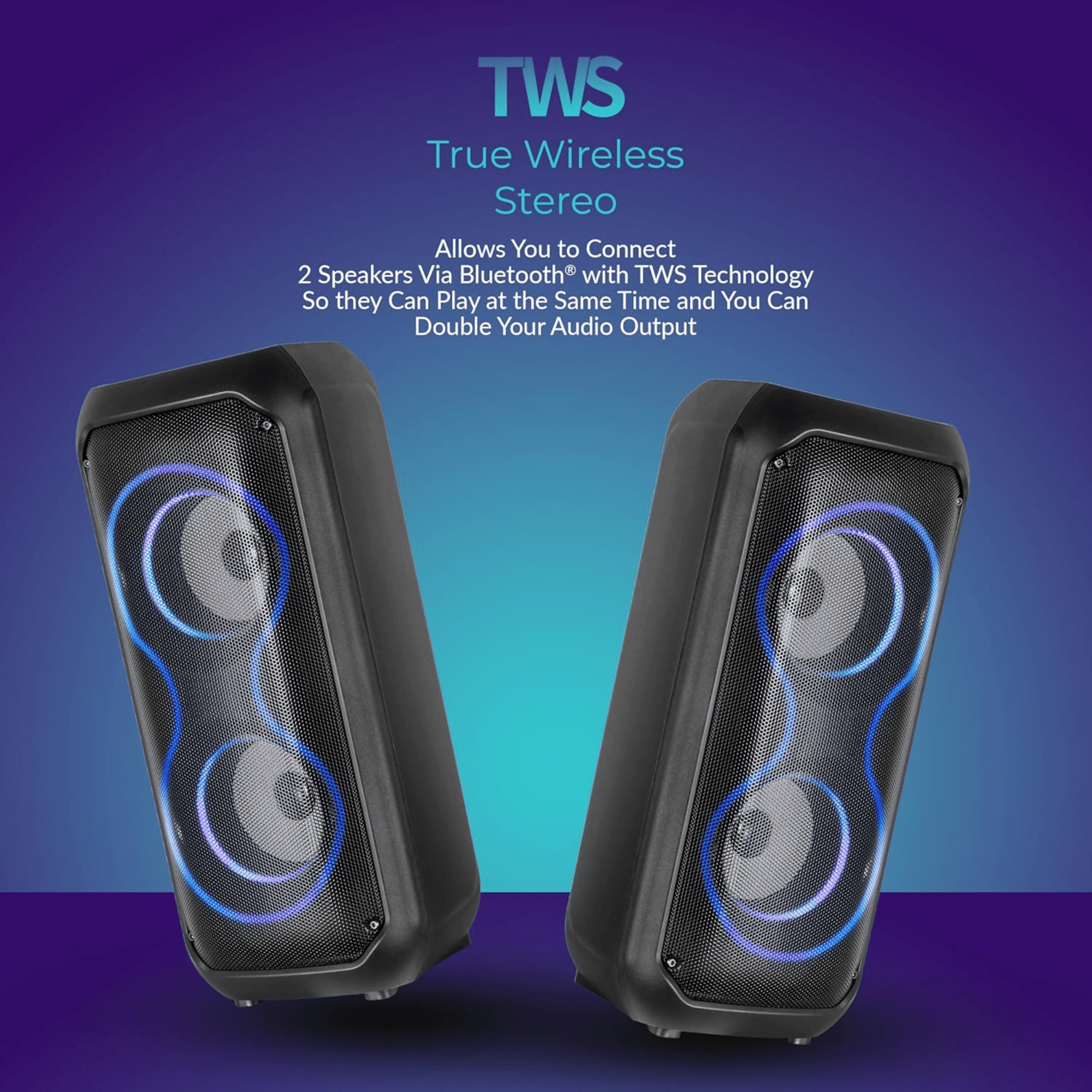 2x4-Inch High Efficiency Bluetooth Speaker System