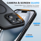 Entronix [Magnetic] Case Compatible with iPhone 15 - Translucent Frosted Matte