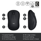 M185 2.4GHz 1000dpi Wireless Mouse