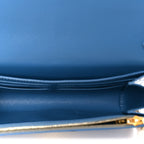 Crocodile Twist Chain Wallet Bleuet