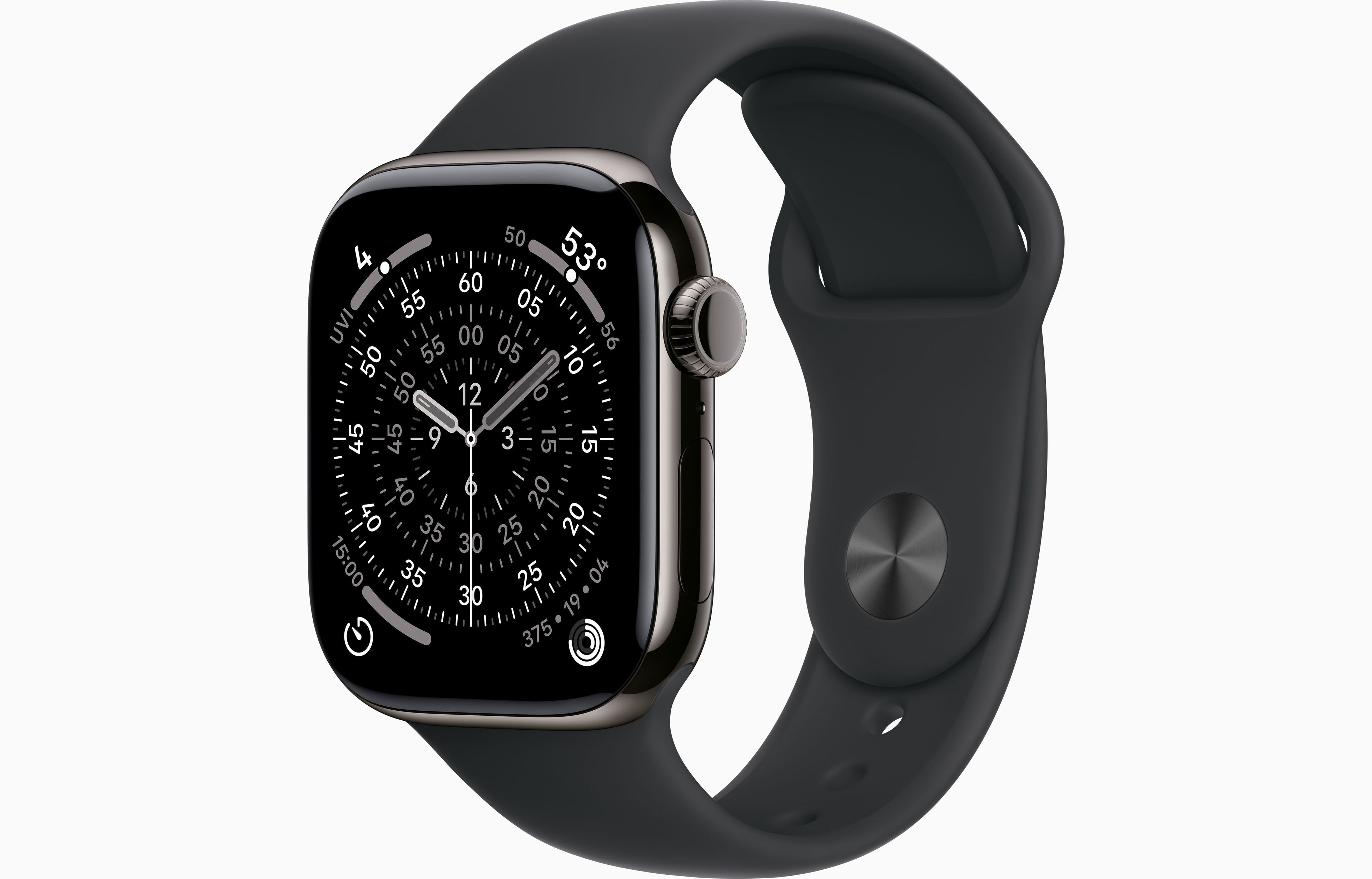 Apple Watch Series 11 GPS + Cellular 42mm Space Gray Aluminum Case with Black Sport Band