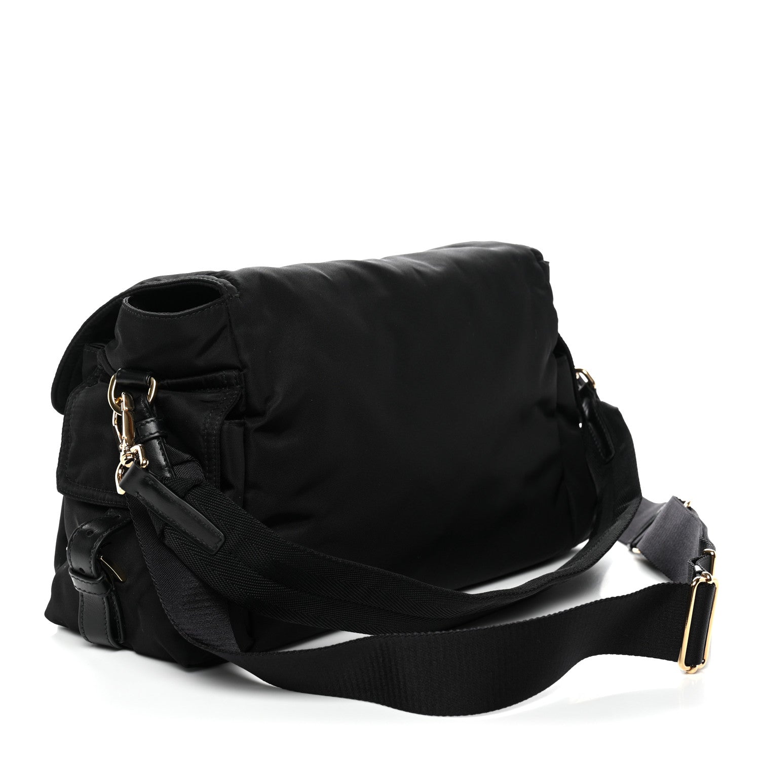 Re-Nylon Large Explore Messenger Bag Black