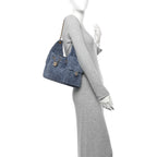 Suede Quilted Small Chanel 25 Handbag Blue