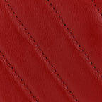 Calfskin Chevron Quilted Large Statement Flap Red