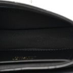 Patent Calfskin Quilted Mini Clutch Black