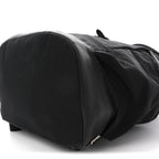 Nylon Grained Calfskin Watson Diaper Bag Black