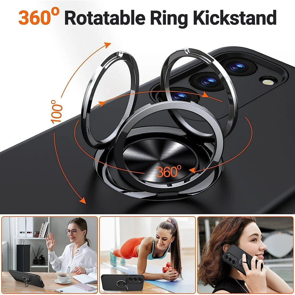 Entronix Case Compatible with Galaxy A25 - 360° Circular Ring Gripstand