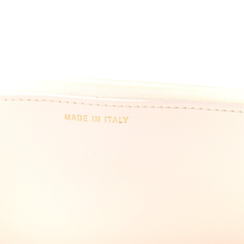 Lambskin Quilted Resin CC Mini Flap Bag White Black
