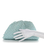 Nappa Maxi Intrecciato The Pouch Oversized Clutch Teal Washed
