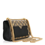 GG Supreme Monogram Bees Small Padlock Shoulder Bag Black